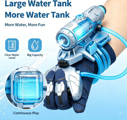 Bulk Water Gun Party Favors for Kids - 2-Pack Summer Novelty Squirt Toys with Wrist Sprinklers & Gloves, Outdoor Water Battle Toys for Pool & Beach