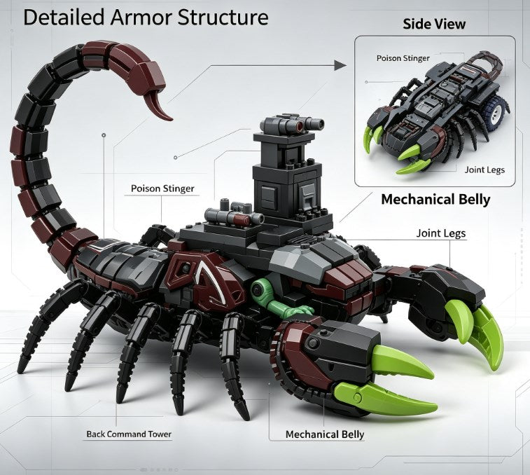 Mecha Scorpion Armor Transforming Toy - Dual Mode Strike Vehicle and Beast Action Figure, Ultimate Interactive Toy for Boys