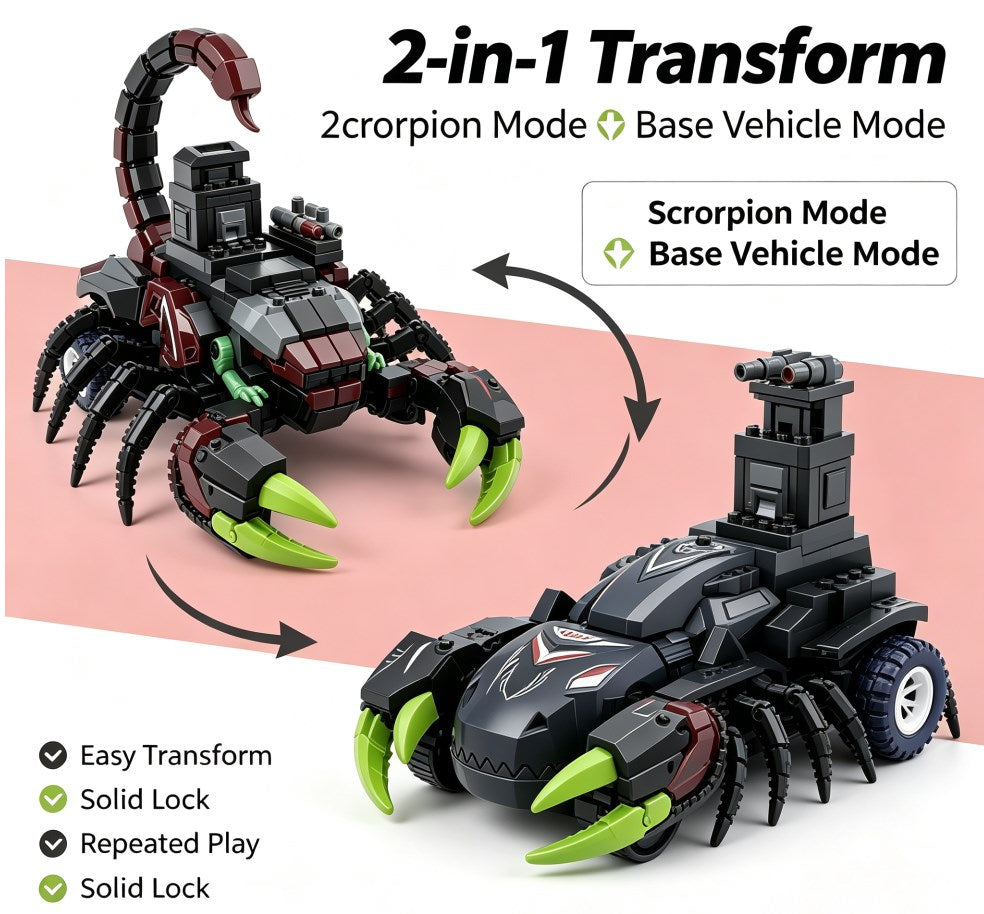 Mecha Scorpion Armor Transforming Toy - Dual Mode Strike Vehicle and Beast Action Figure, Ultimate Interactive Toy for Boys