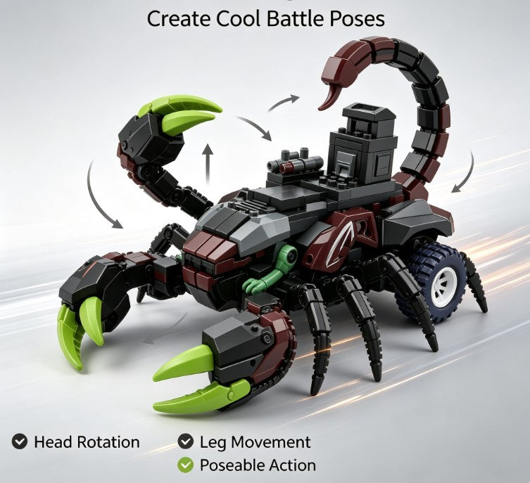 Mecha Scorpion Armor Transforming Toy - Dual Mode Strike Vehicle and Beast Action Figure, Ultimate Interactive Toy for Boys